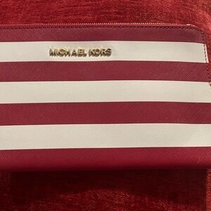 Michael Kors Jet Set Travel Striped Clutch